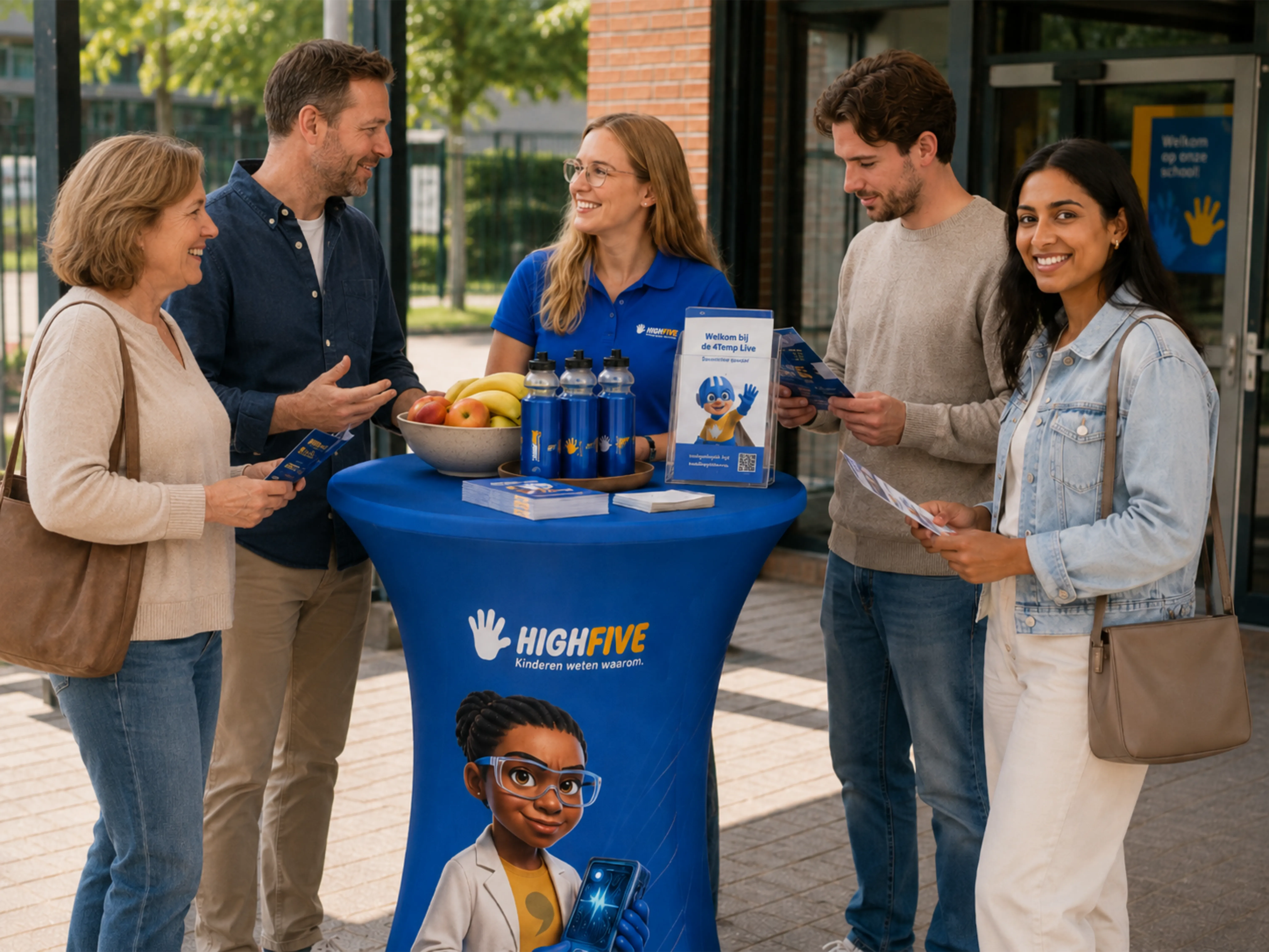 Ontvangst op het plein